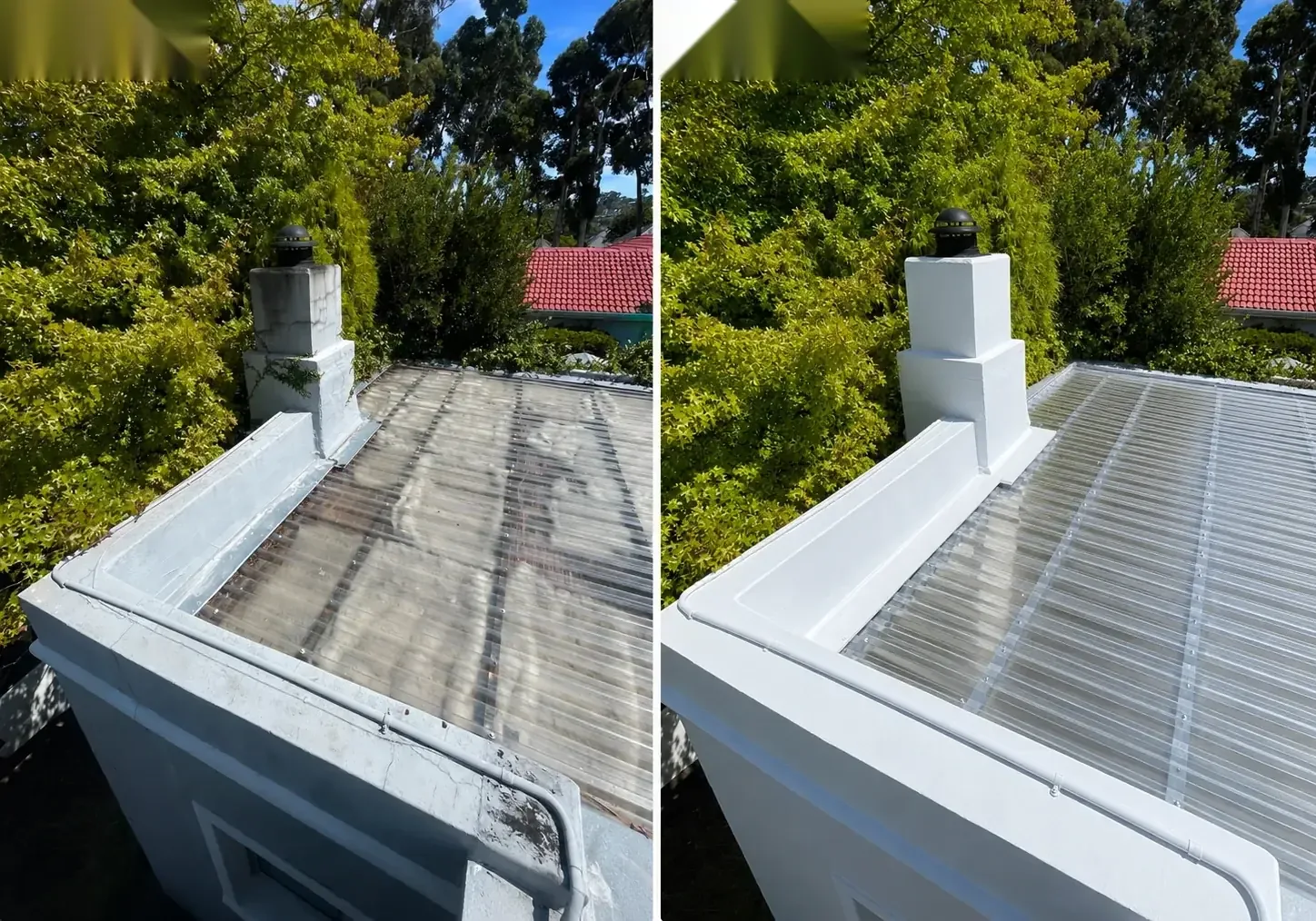 Handy Andys project transformation - Roof and chimney restoration transformation